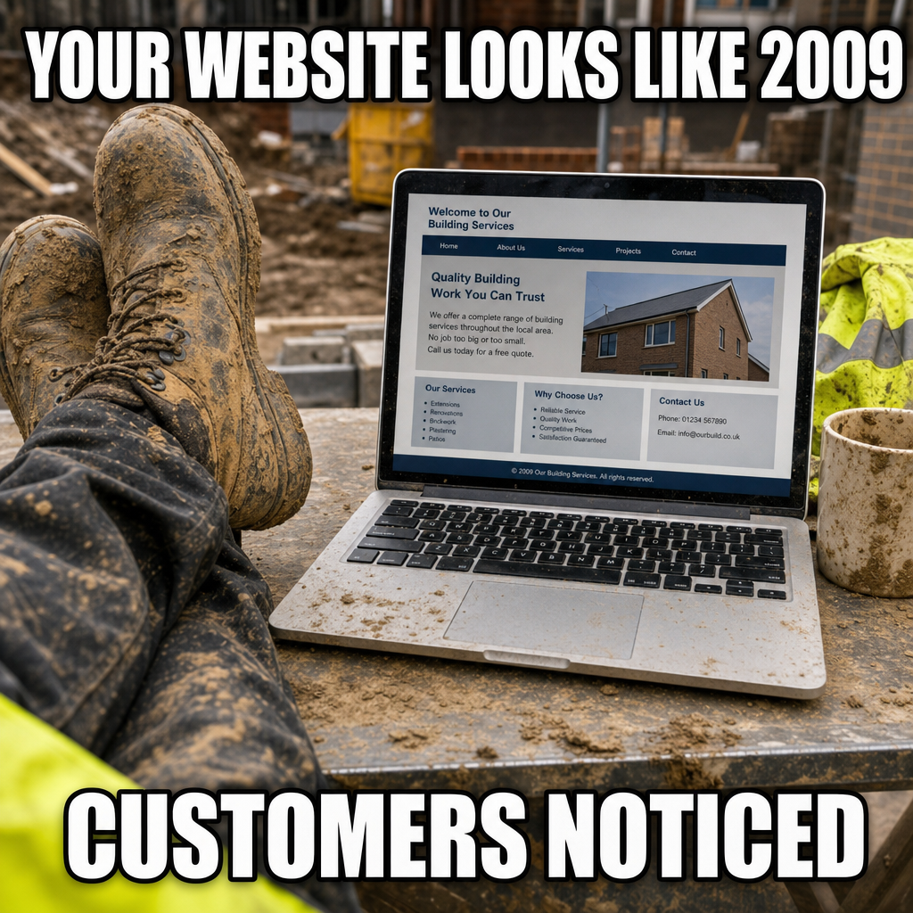 Meme: your website looks like 2009 — customers noticed